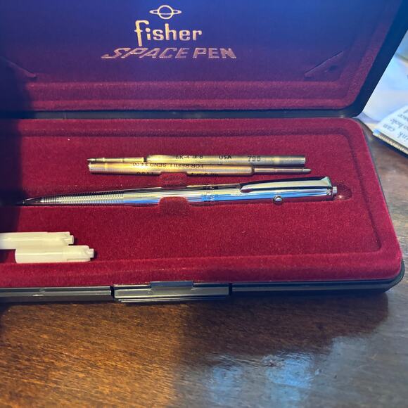 Fisher Space Pen Paul C. Fisher Nasa Astronaut Pen Paper Work Inc. Velvet Case - Picture 5 of 10
